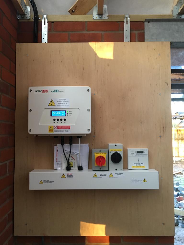 SolarEdge inverter, isolators and generation meter installed by AiR Solar